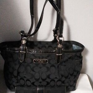 Coach Black Signature Shoulder Bag